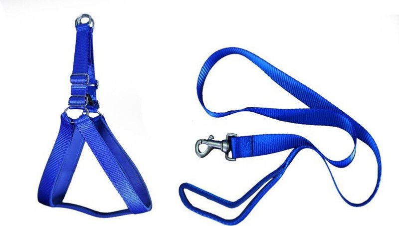 ADIOS GOOD QUALITY FOR HEAVY WEIGHT DOG BREED 1.5 INCH BODY BELT SET Dog Harness & Leash  (Extra Large, MULTI COLOR)