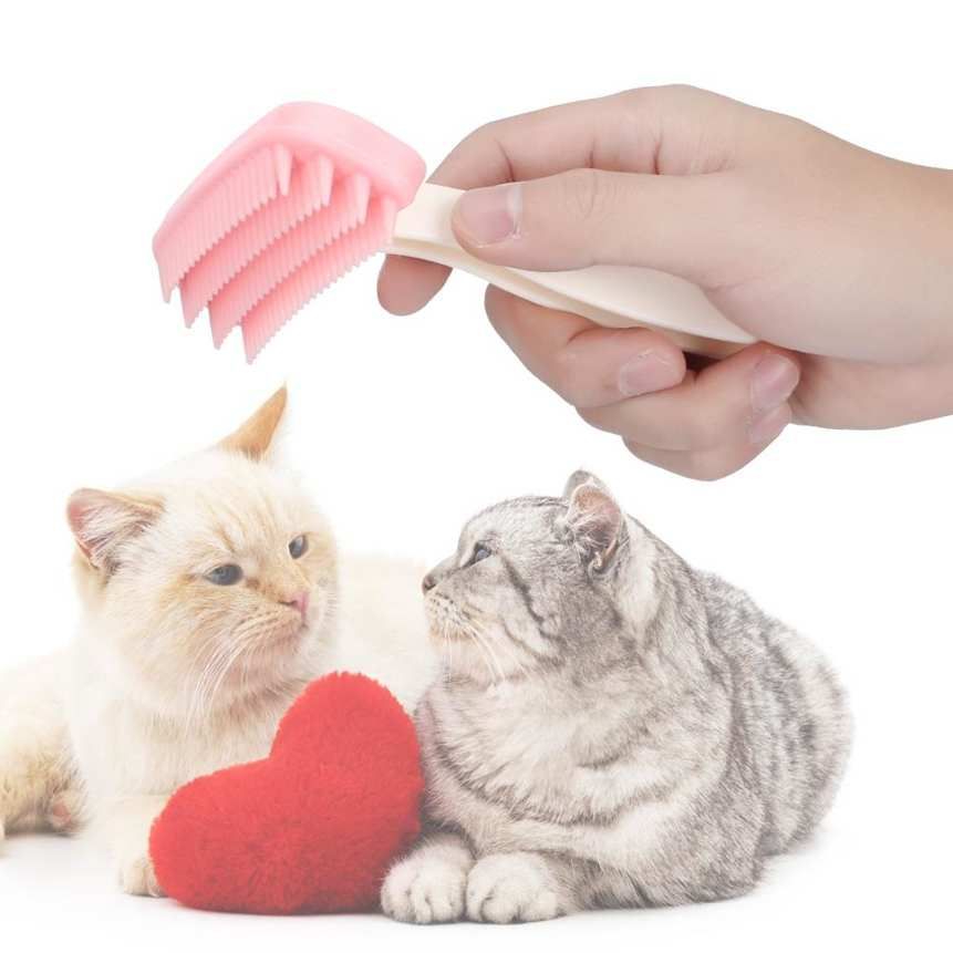 Dog Hair Comb Silicone Soft Tooth Comfortable Ergonomic Pet Cleaning Grooming Brush for Dogs Cats Supplies