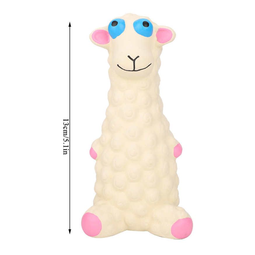 3Pcs Durable Latex Squeaky Dog Chew Toys With Squeaker Cute Sheep Shape Dogs Pets Teeth Cleaning Grind Bite Toy