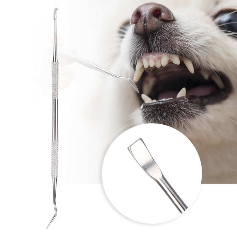 Pet Tooth Cleaner Stainless Steel Dog Plaque Tartar Remover Scraper Dental Cleaning Tool