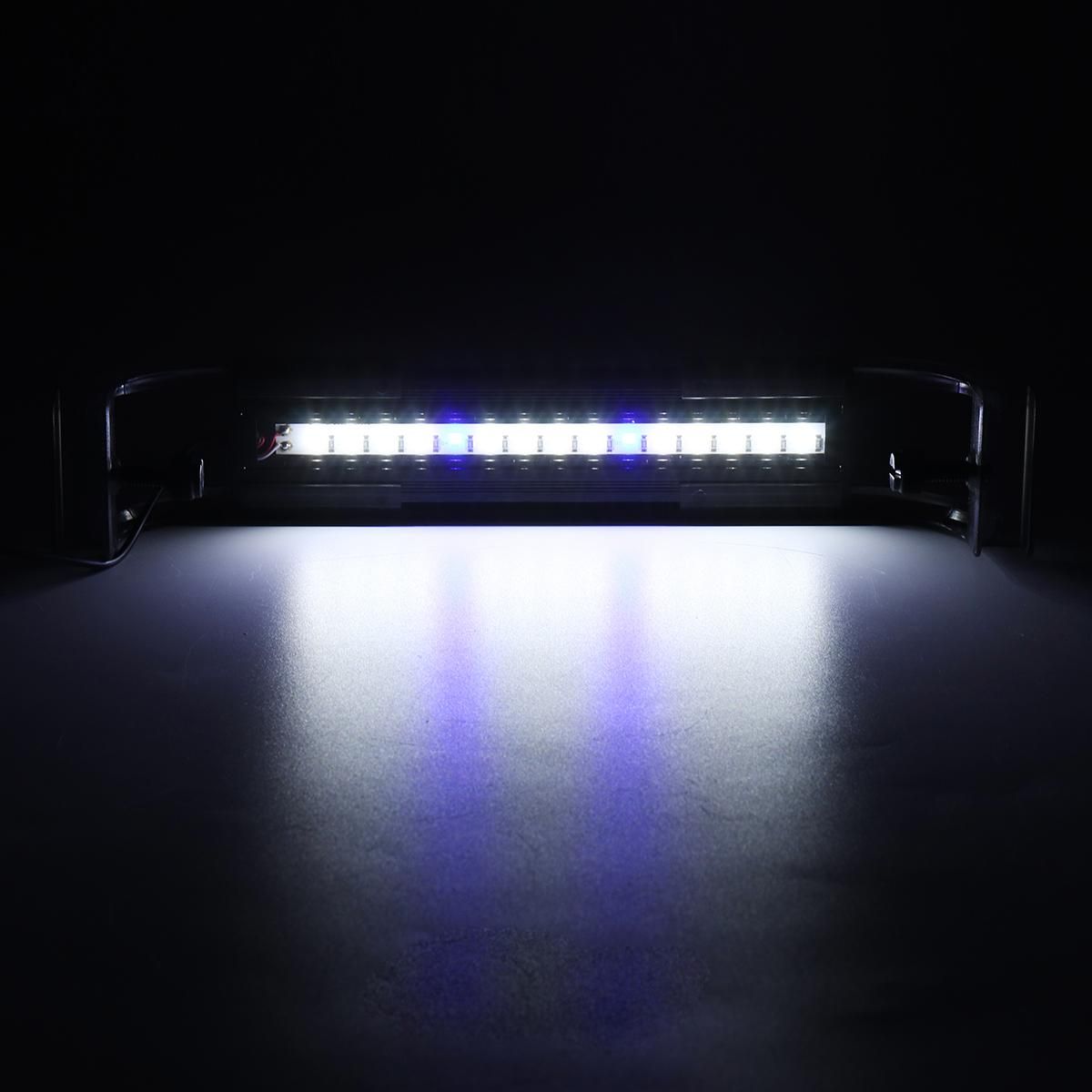 2.5W 18cm Adjustable 2835LED Aquarium Fish Tank Super Slim Light Lamp Black(null)