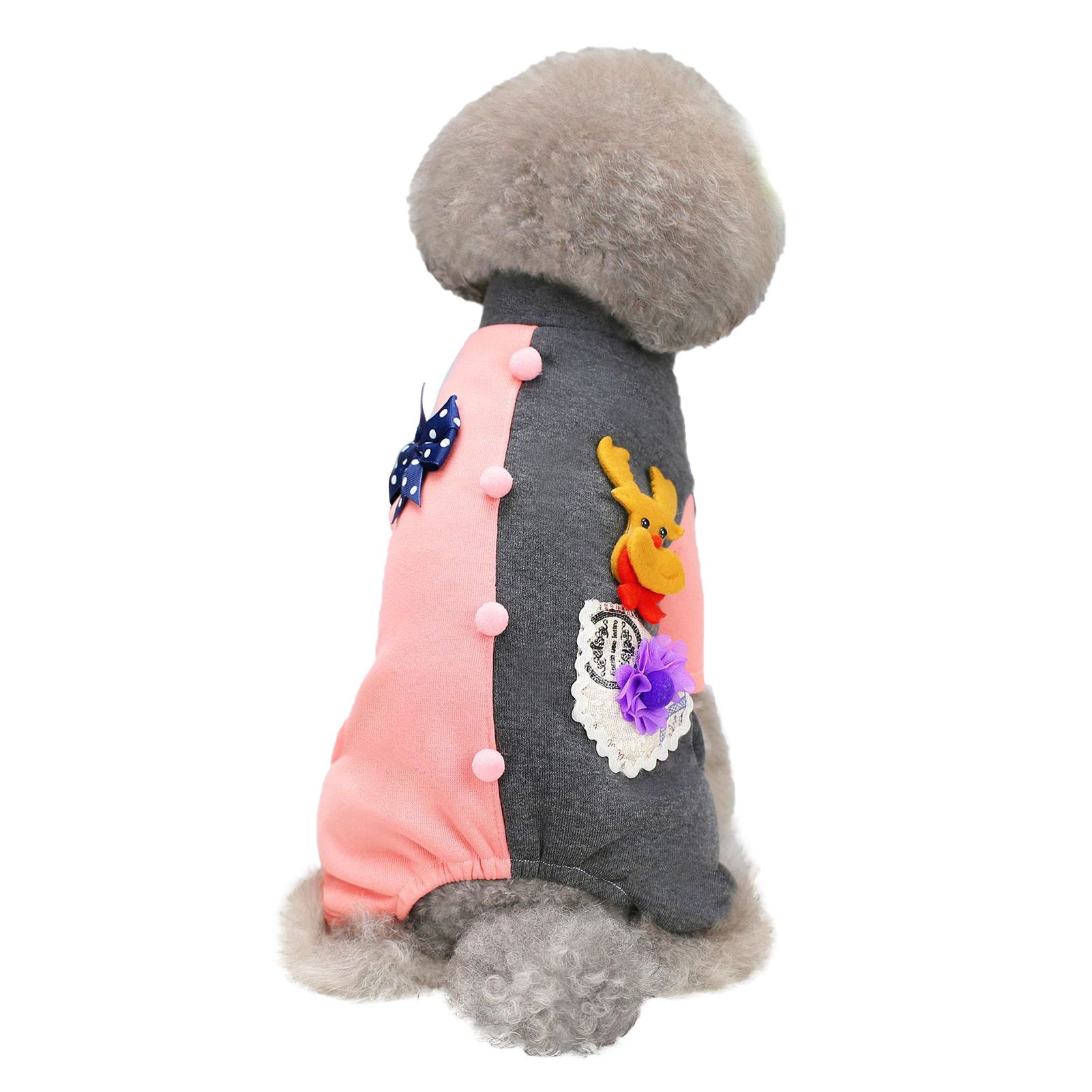 Pet Pajamas Skin-friendly Contrast Color Pet Romper Clothes