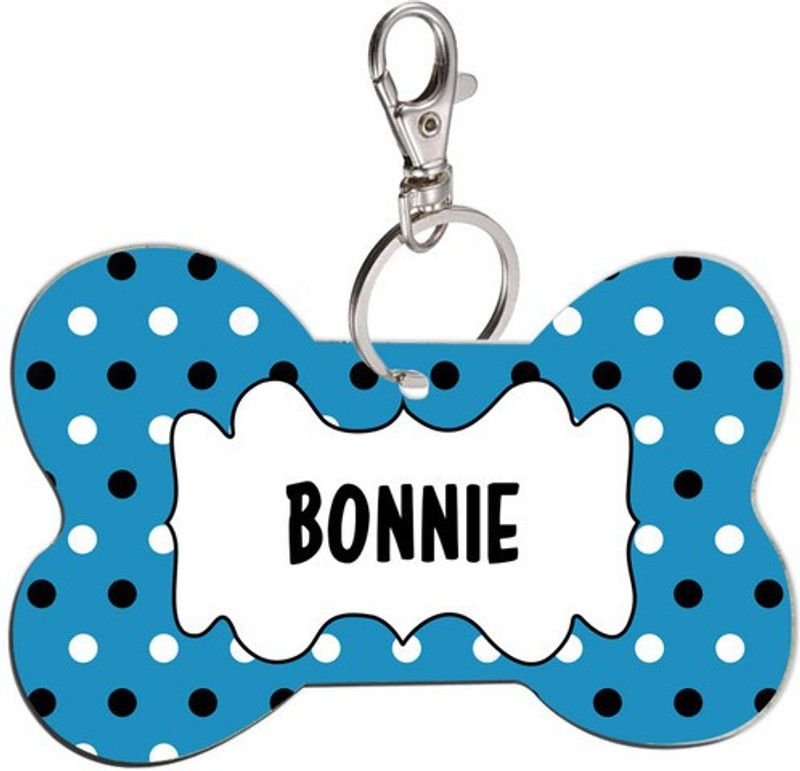 SKY TRENDS Bone Shape Collar Locket/Pendant for Dogs & Puppy -115 Info Engraved Dog Collar Charm  (Multicolor, Bone)
