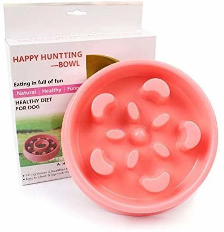 Emily Pets round Plastic Pet Bowl  (500 ml Pink)