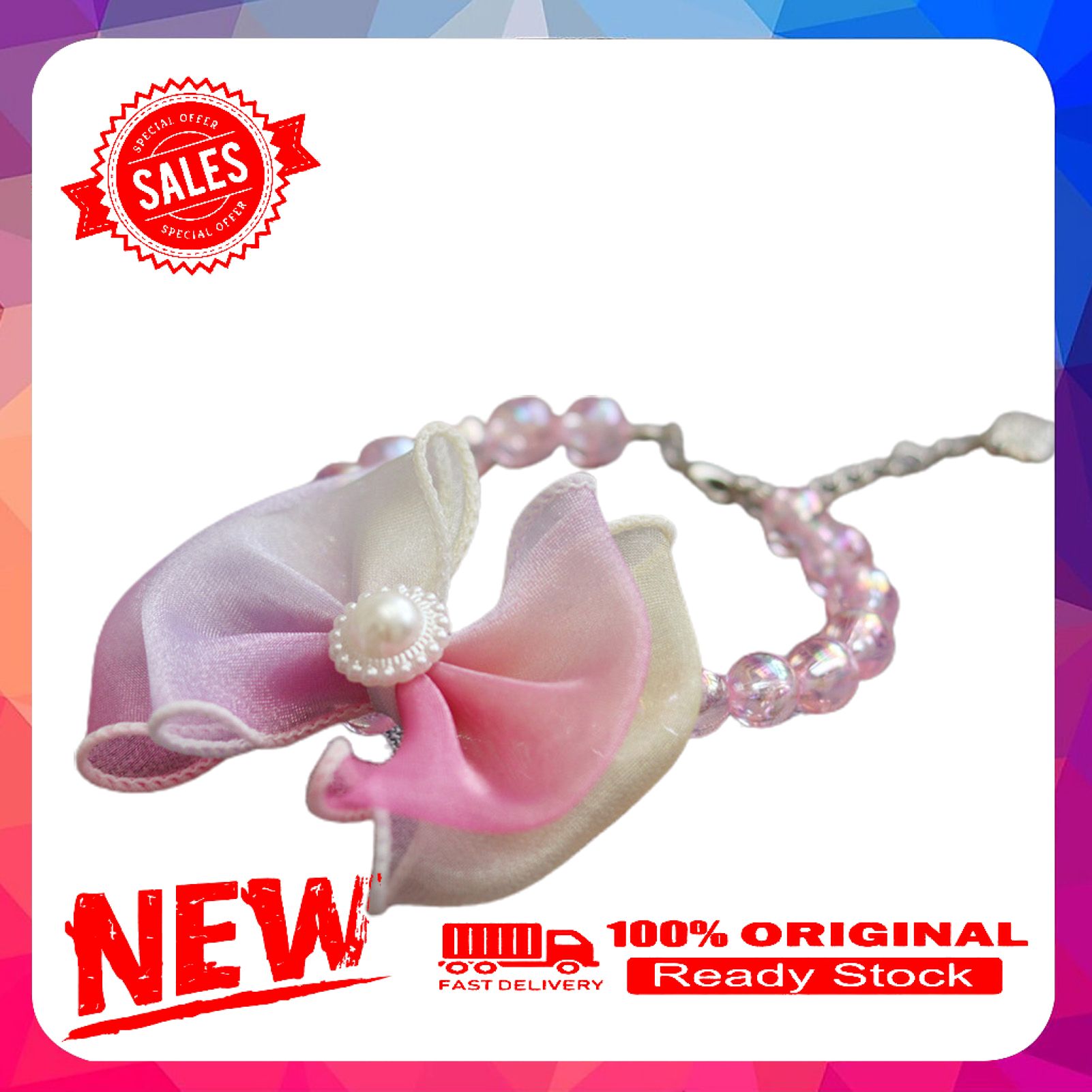 Miss cherry Pet Bow Tie Bow-knot Decor Adjustable Plastic Gradient Puppy Neckwear Necklace Dog Supplies