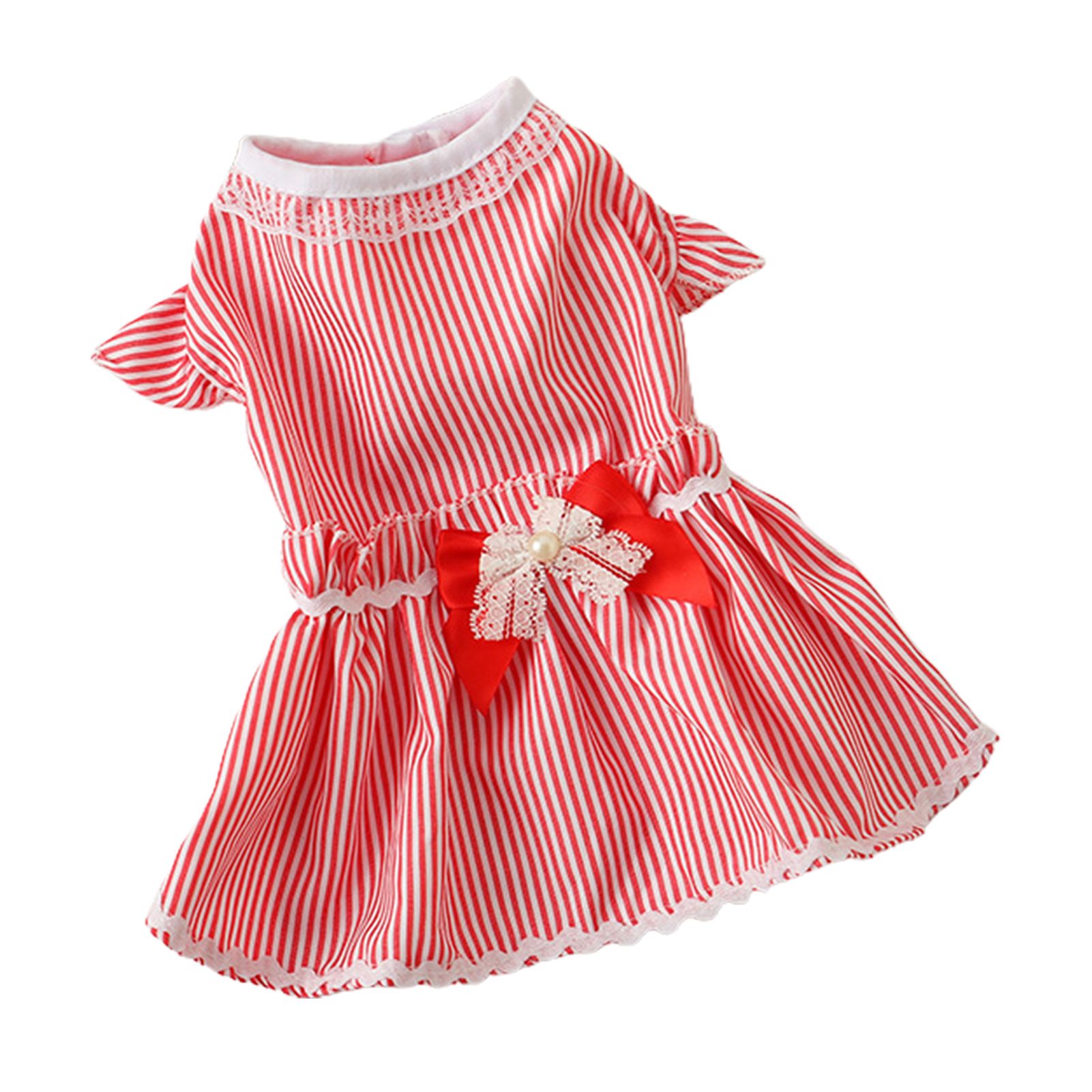 Pet Clothing Breathable Le Strip Design Puppy Skirt