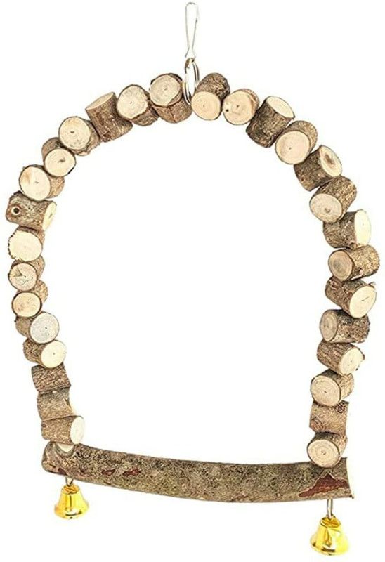 Mahesh enterprises Natural Wood Swing for African Grey, Macaw, Cockatoo Parrot for big size birds Wooden Perch For Bird