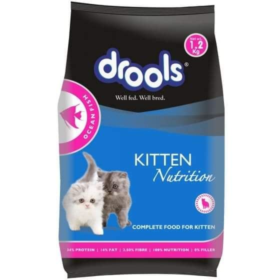 Drools Ocean Fish Kitten Cat Food, 4kg (3Kg+1Kg Food Free Inside)