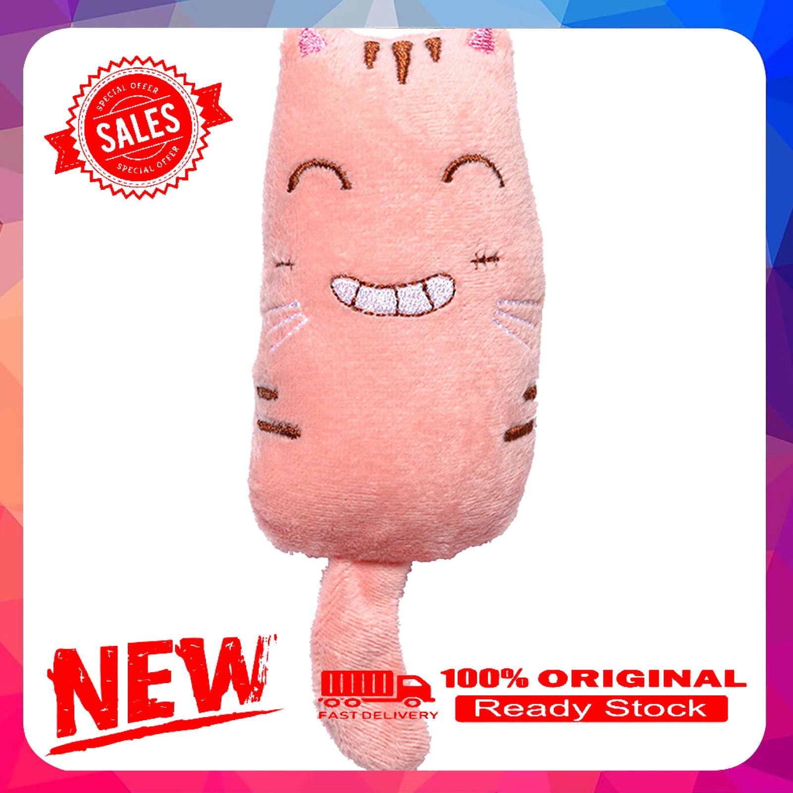 Vist Fox Cat Toy Elastic Soft Catnip Kitten Biting Teeth Toy for Cats