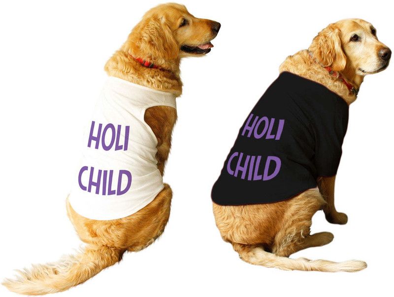 RUSE Tank, T-shirt for Dog  (Holi Child Printed Tees For Dog gifts.(White/Black))