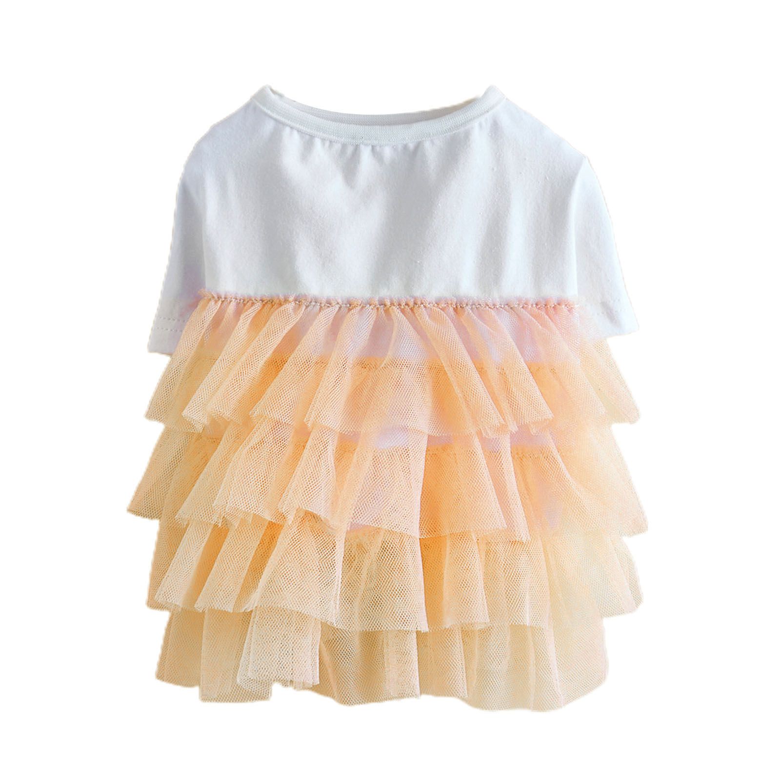 Pet Skirt Soft Pet Solid Color with Mesh Skirt