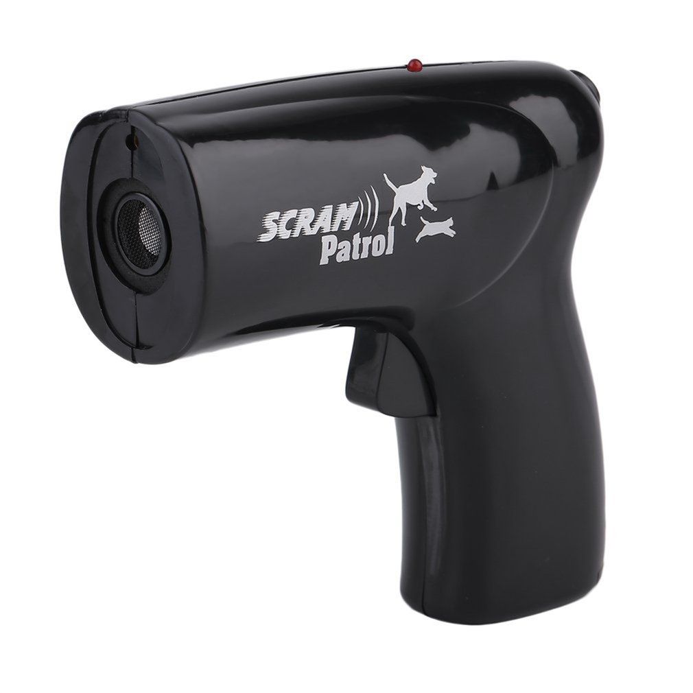 Ultrasonic Dog Repeller Chaser Training Device Infrared Laser Pet Supplies Black