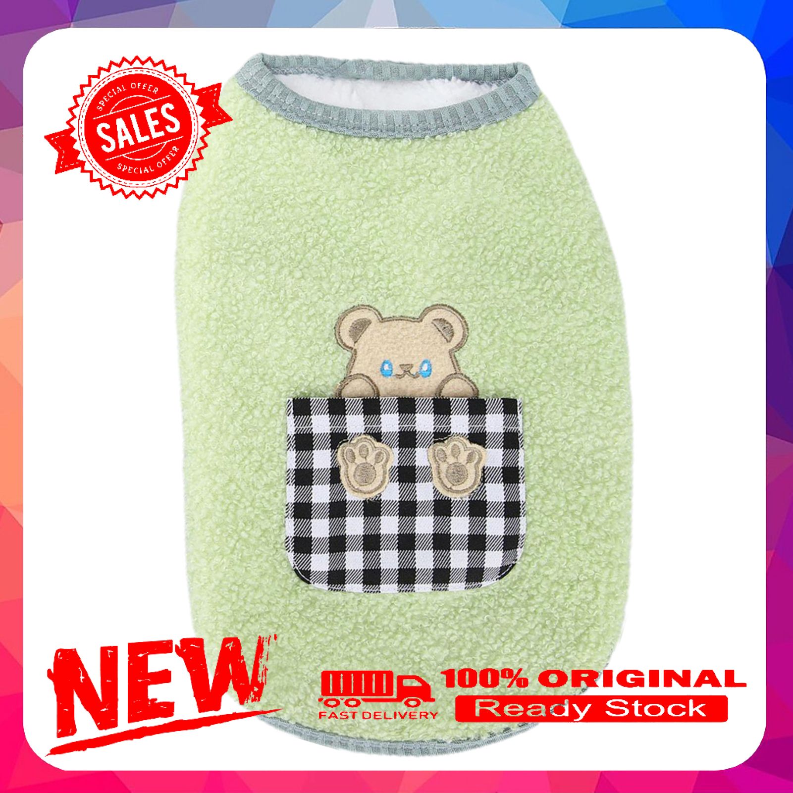 Pet Winter Vest with Pocket Skin-friendly Thickening Dog Two-legged Sweater for Autumn