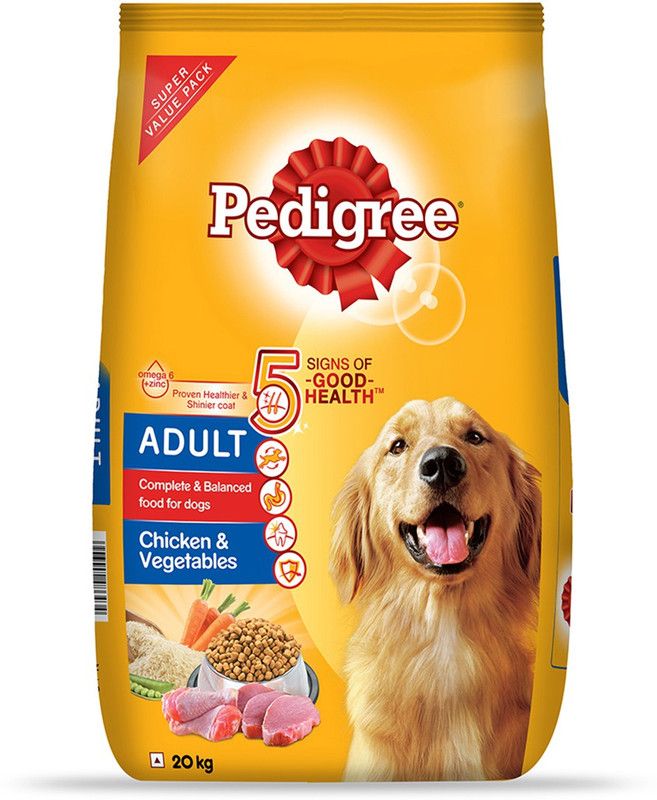 PEDIGREE Adult Chicken, Vegetable 20 kg Dry Adult Dog Food