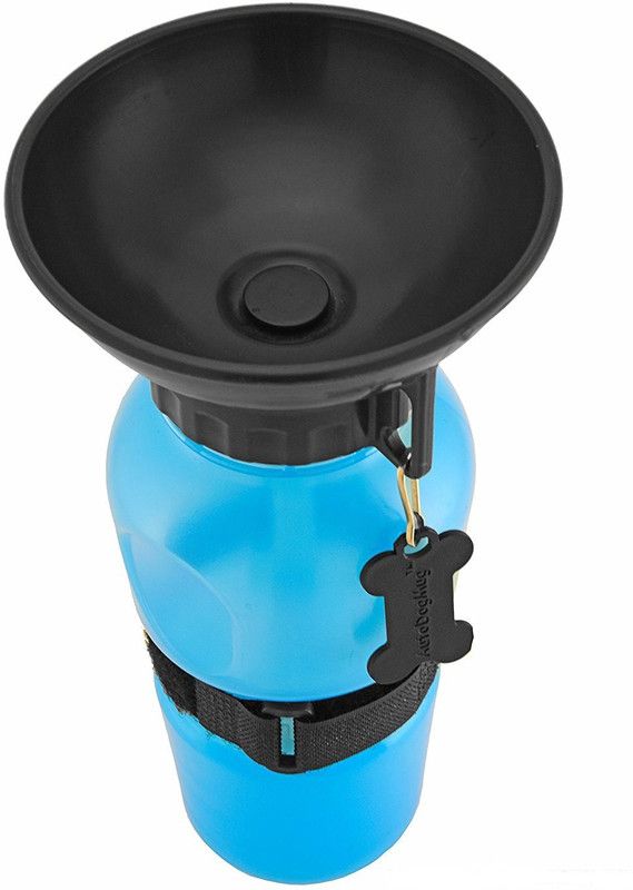 RIANZ Portable Aqua Dog Travel Water Bowl 18-oz Dog Bottle Auto Dog Mug for Pets Cylinder Plastic Pet Bowl & Bottle  (500 ml Multicolor)