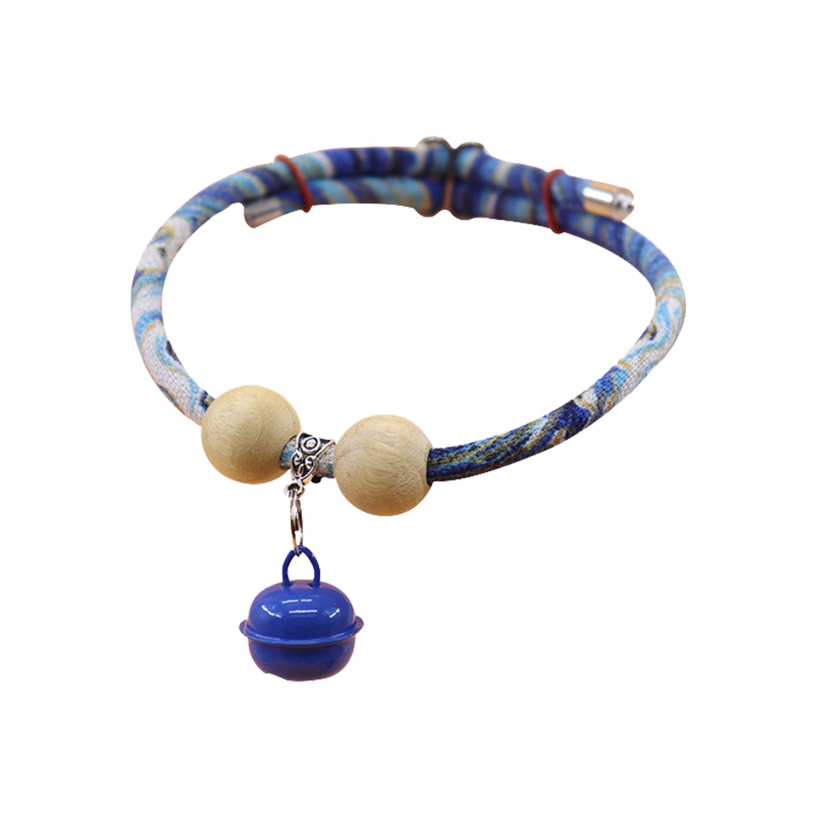Pet Necklace Camphor Wood Kitten Collar Necklace with Bell