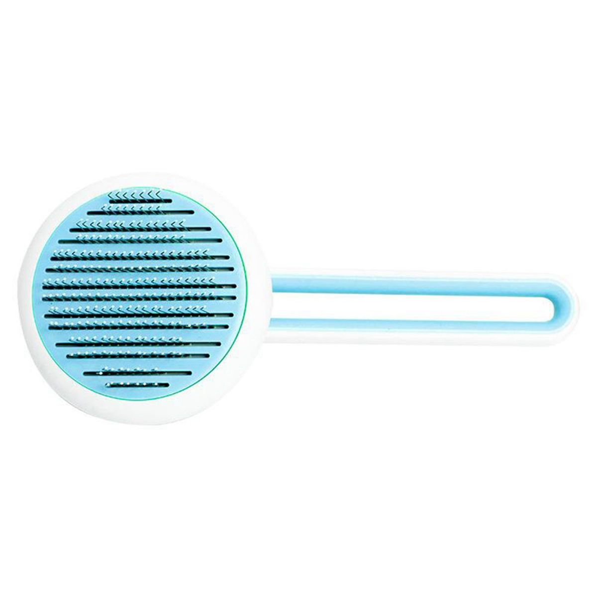 Hollow Hair Removal Comb Pet Comb Cat Comb Stainless Steel Needle for Dogs One-Key Removal of Floating Hair Brush Blue