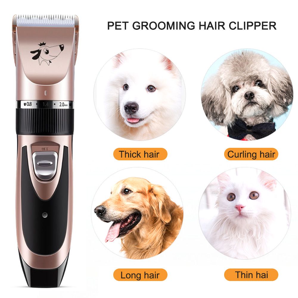 Pet Grooming Hair Clipper Hair Cutter Low Noise Dog Cat Rabbit Hair Trimmer Cutter Baby Hair Clipper USB Rechargeable Shavers Electrical Pet Professional Grooming Machine Tool