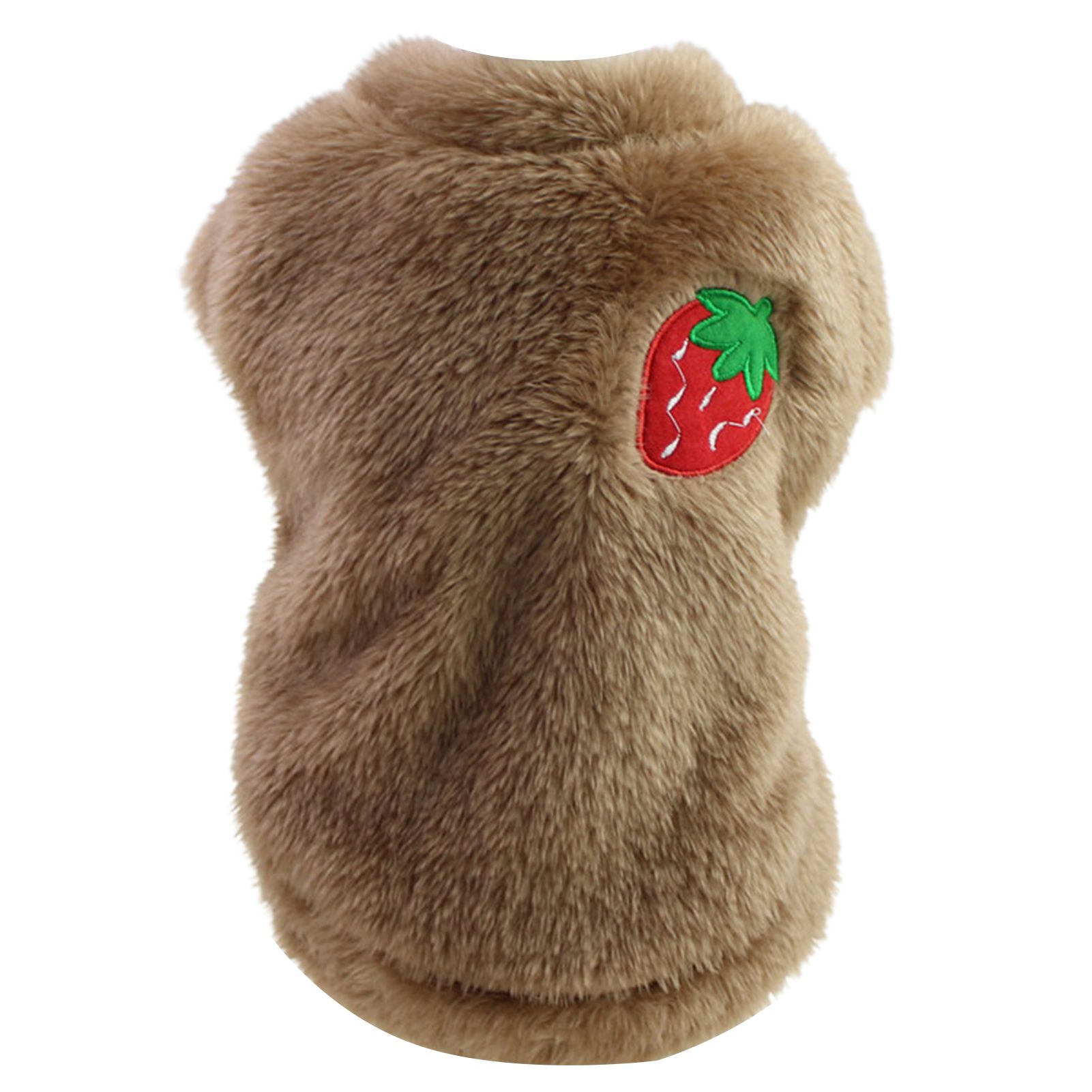 Pet Clothes Strawberry Embroidery Round Neck Puppy Sweater