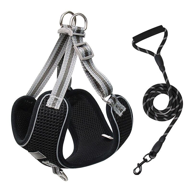 Large  Harness Vest Breathable No Pull  Training Harness Adjustable Reflective Pet Harnesses Pitbull Labrador
