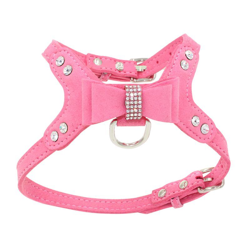 Personalized  Harness Bling Diamante Harness Collar Pet  Bowknot Harness Kitten Accessories Puppy Collar Pet  Supplies
