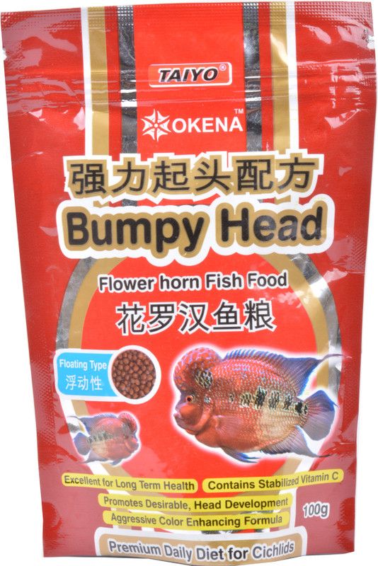 TAIYO Okena Bumpy head flower horn fish food 0.1 kg Dry Adult Fish Food