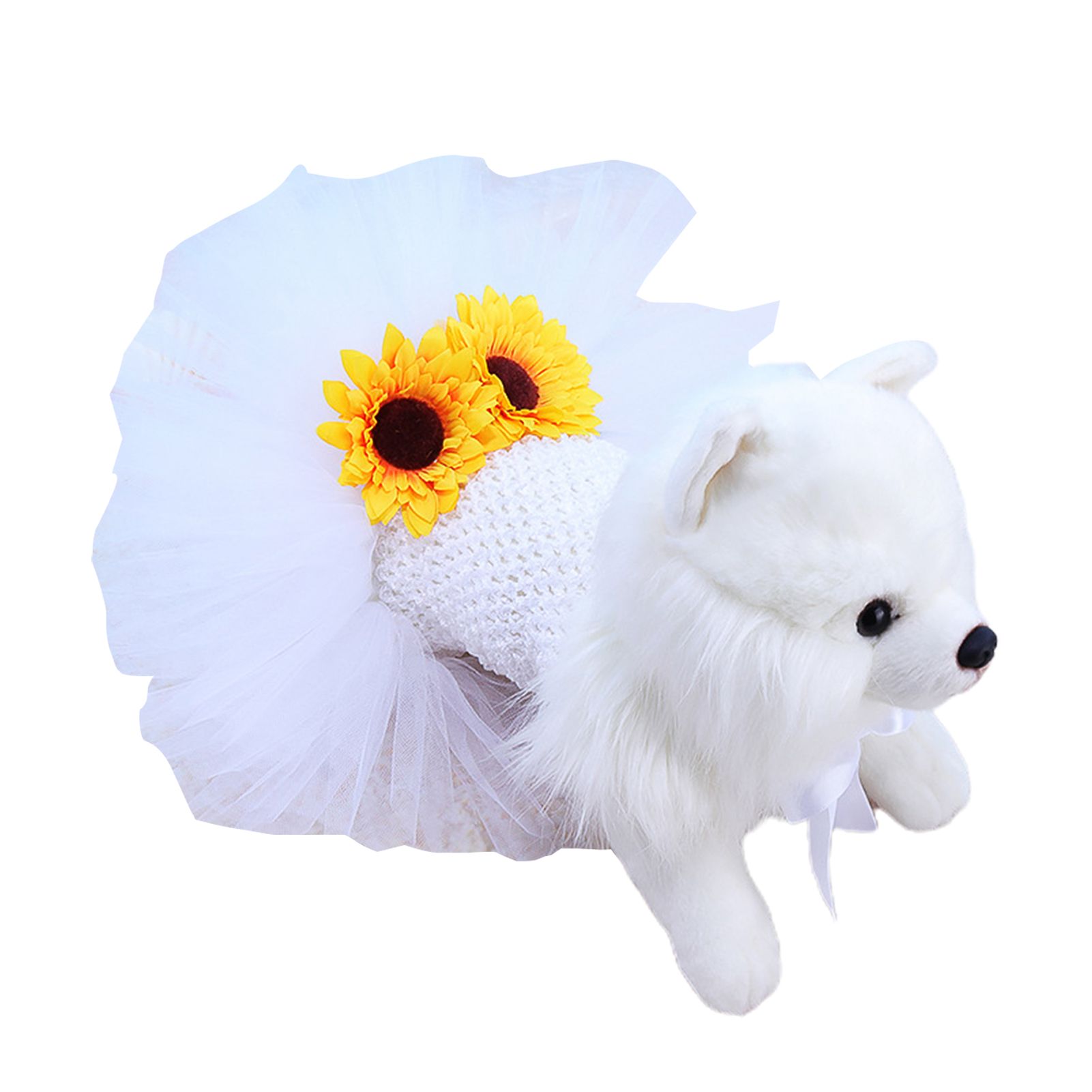 Pet Skirt Hard-wearing Breathable Mesh Sunflower Pet Clothes