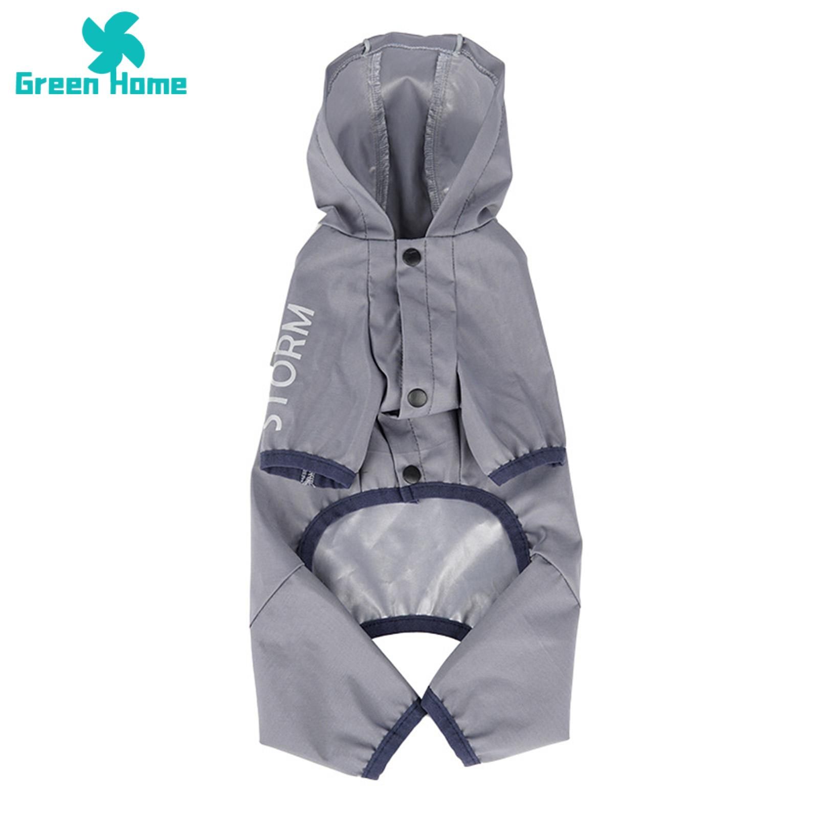 Green Home Puppy Raincoat Non-sticky Multifunctional Hooded Pets Rain Slicker