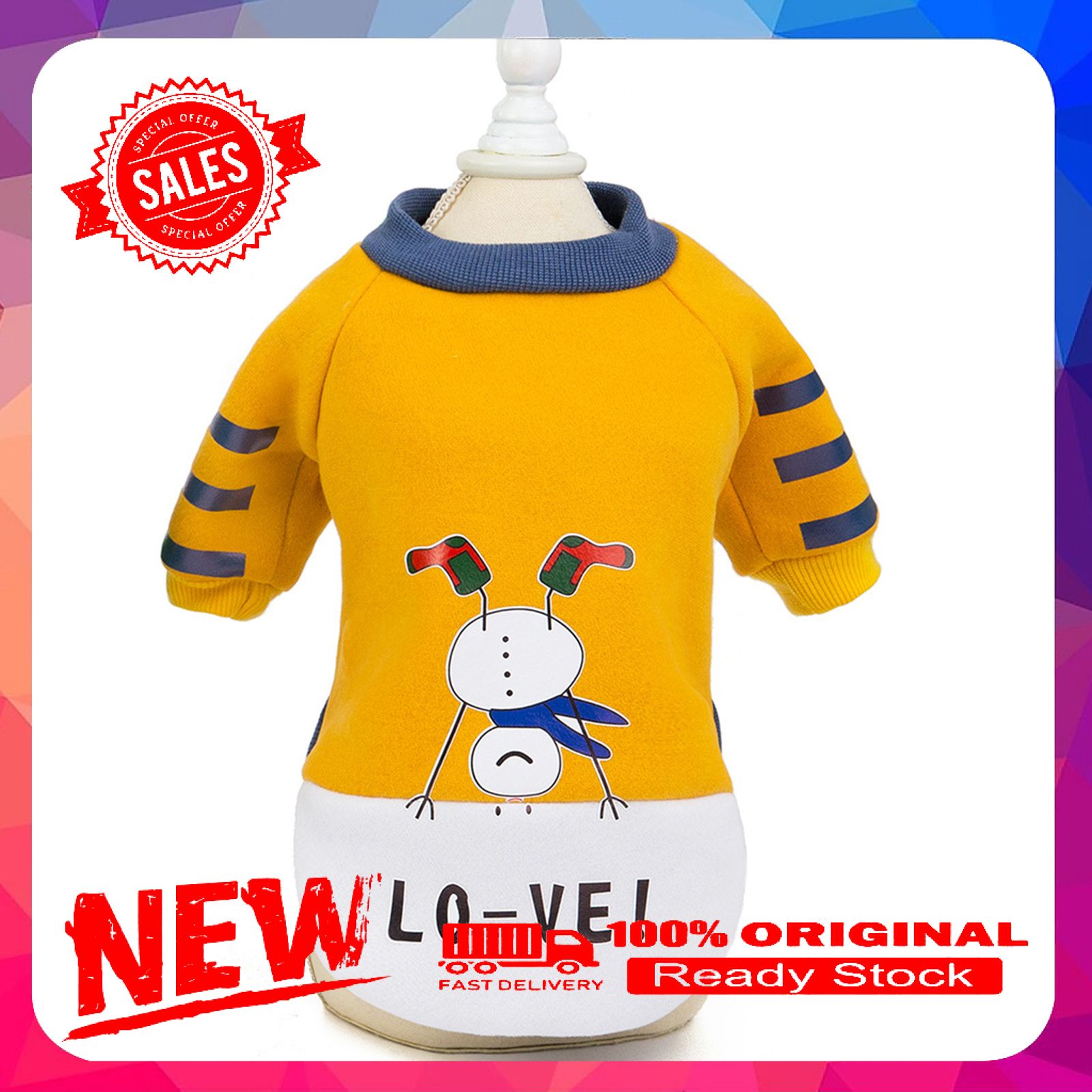 Vist Fox Pet Cat Xmas Snowman Pattern Color Patched Sweatshirt Two-legged Dog Clothes