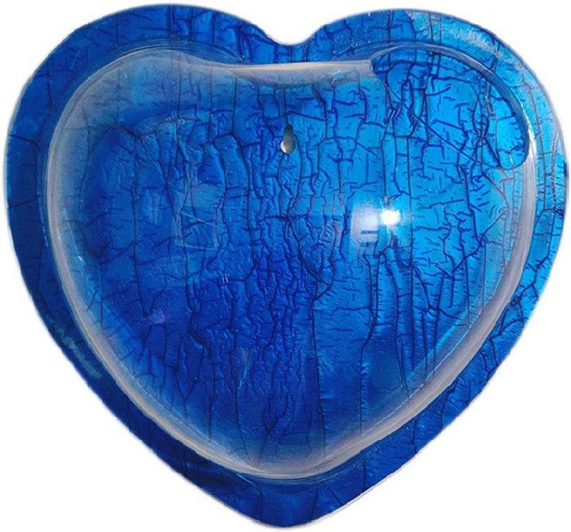 Visata Trenz Wall Mounted Hanging Aquarium Non-Breakable Heart Shape ( Blue Color) Round Ends Aquarium Tank  (0.3 L)