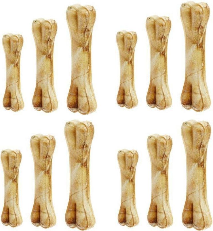 Foodie Puppies Chompsters Pressed Dog Bone 6 inches - Pack of 12 bones Chicken Dog Chew  (720 g, Pack of 12)