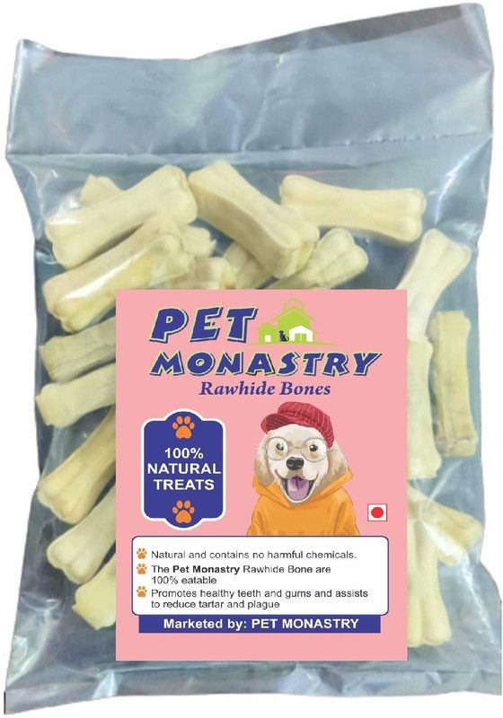 Pet Monastry 3 INCH RAWHIDE BONE 3 INCH RAWHIDE BONE CHEW TREATS FOR DOGS ( PACK OF 36 )CHEW TREATS FOR DOGS ( PACK OF 30 ) Beef Dog Chew  (500 g, Pack of 1)