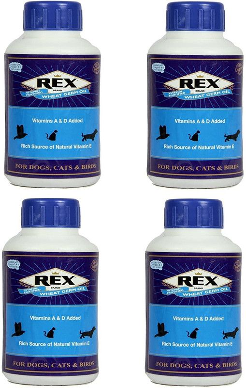 REX Wheat Germ Oil, 250 ml (Pack Of 4) Pet Health Supplements  (1000 ml)