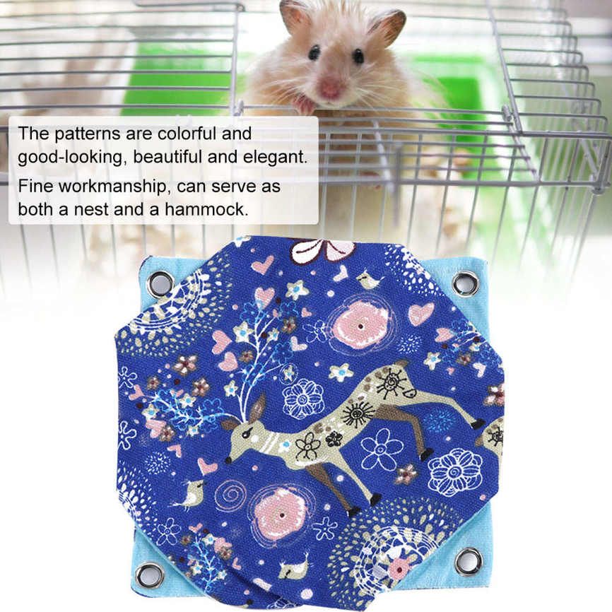 Pet Hanging Bed Double-layer Breathable Squirrel Hammocks for Hamster Guinea Pig