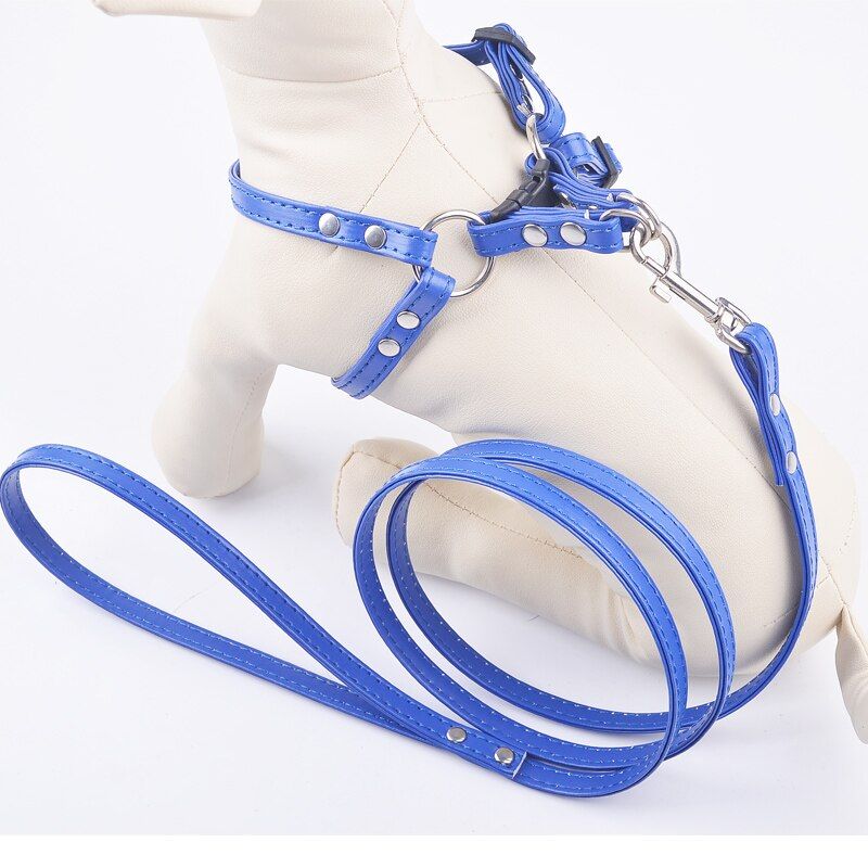 Rose Pu Leather  Harness Leash Sets Pet Puppy ng Harnesses For Small s Size XS S M Green Brown Colors