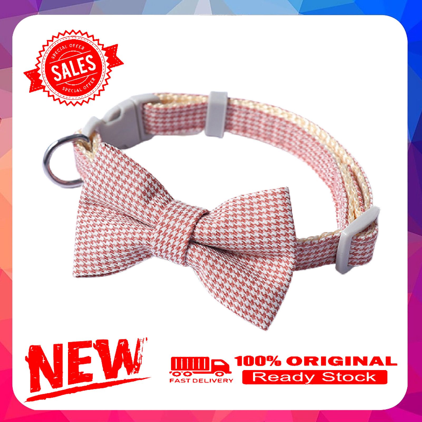 Miss cherry Pet Collar Plaid Pattern Adjustable Polyester Breakaway Pet Cats Dogs Bow-knot Collars Pet Accessories