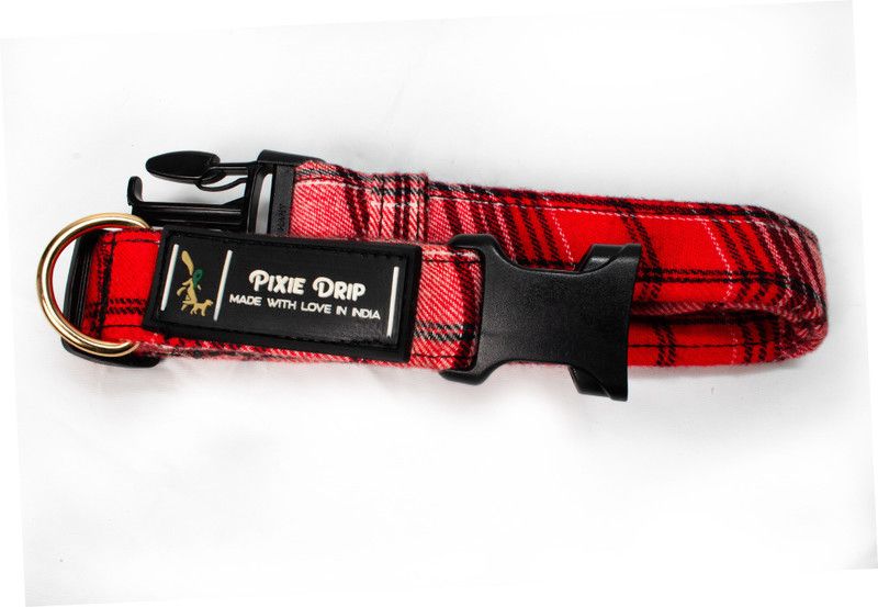 Pixie Drip Dog Everyday Collar  (Large, red)