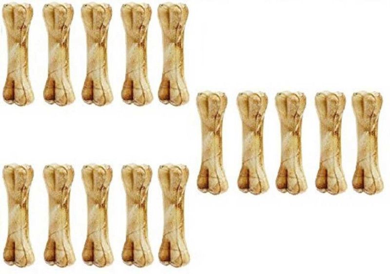 SAWAY Export Quality Digestible Calcium Treat Natural Bones 4 inch 15 pcs Chicken Dog Chew  (1 g, Pack of 1)