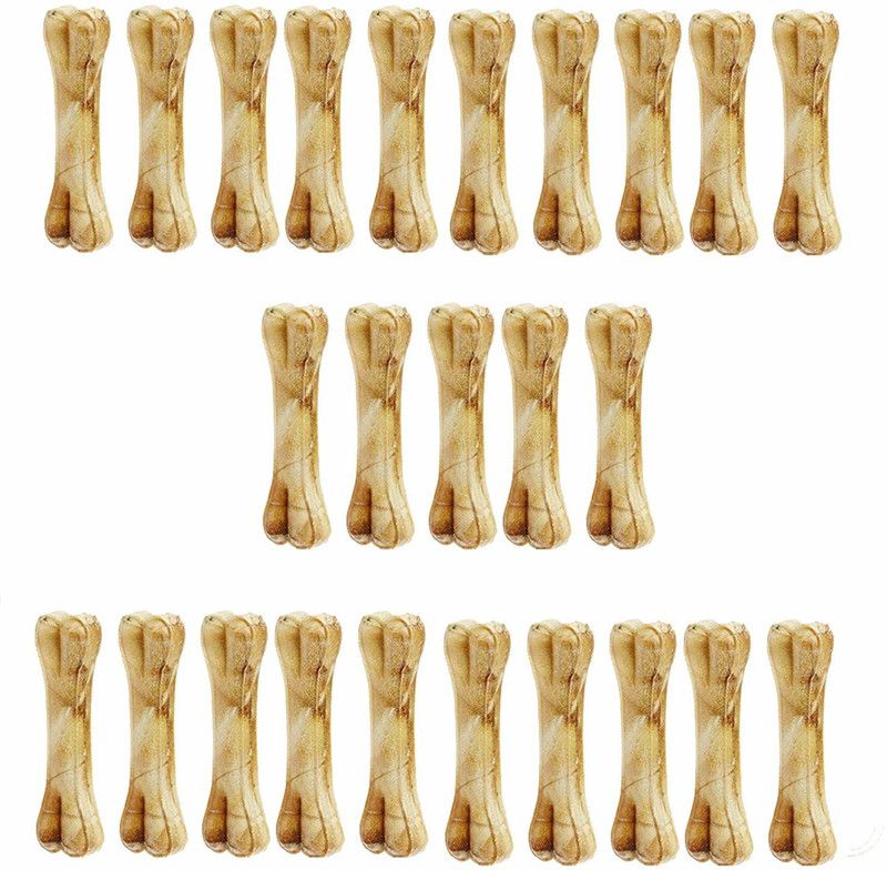 Western Era Chew Pressed Rawhide Bone Treat, Healthy Dog Heathcare (3Inch)(Pack of 25 Bones) Chicken Dog Chew  (750 g, Pack of 25)