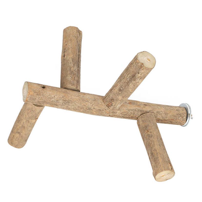 wood pet perch activity standing branches toy biting