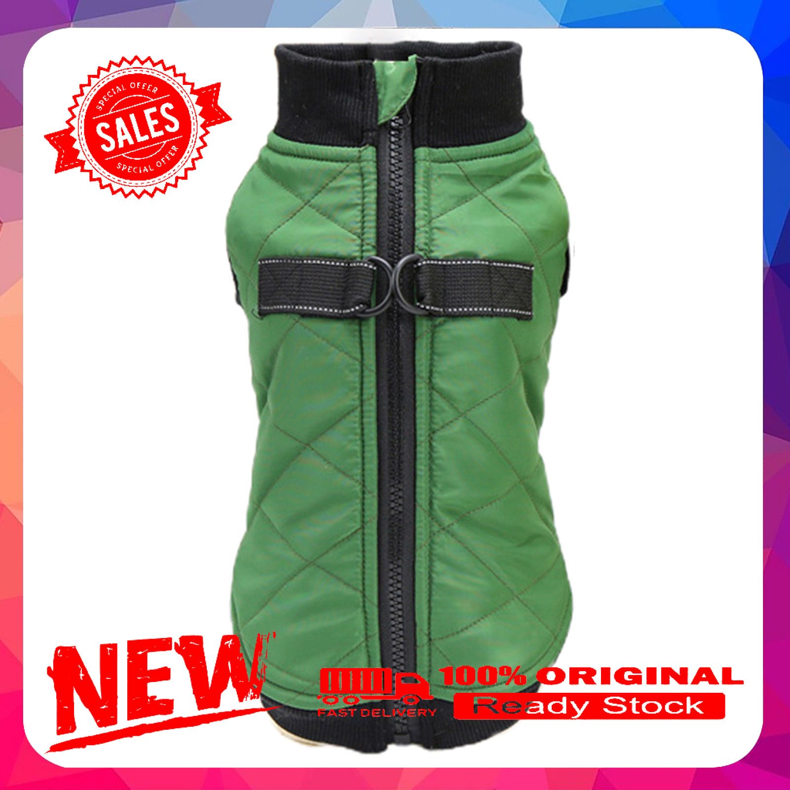 Vist Fox Pet Clothes Zipper Closure Dress-up Skin-friendly Pet Dog Vest Coat Outfit for Winter