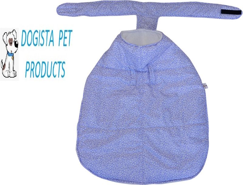 DOGISTA Winter Jacket for Dog  (POLKA DOT SKY COLOR DOG COAT 26 INCH, WITH HEAVY FUR , ULTRAWARM, WIND & WATER PROOF)