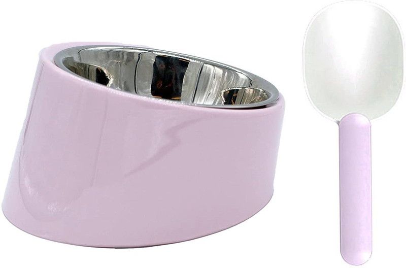 Emily Pets Round Melamine Pet Bowl  (300 ml Pink)