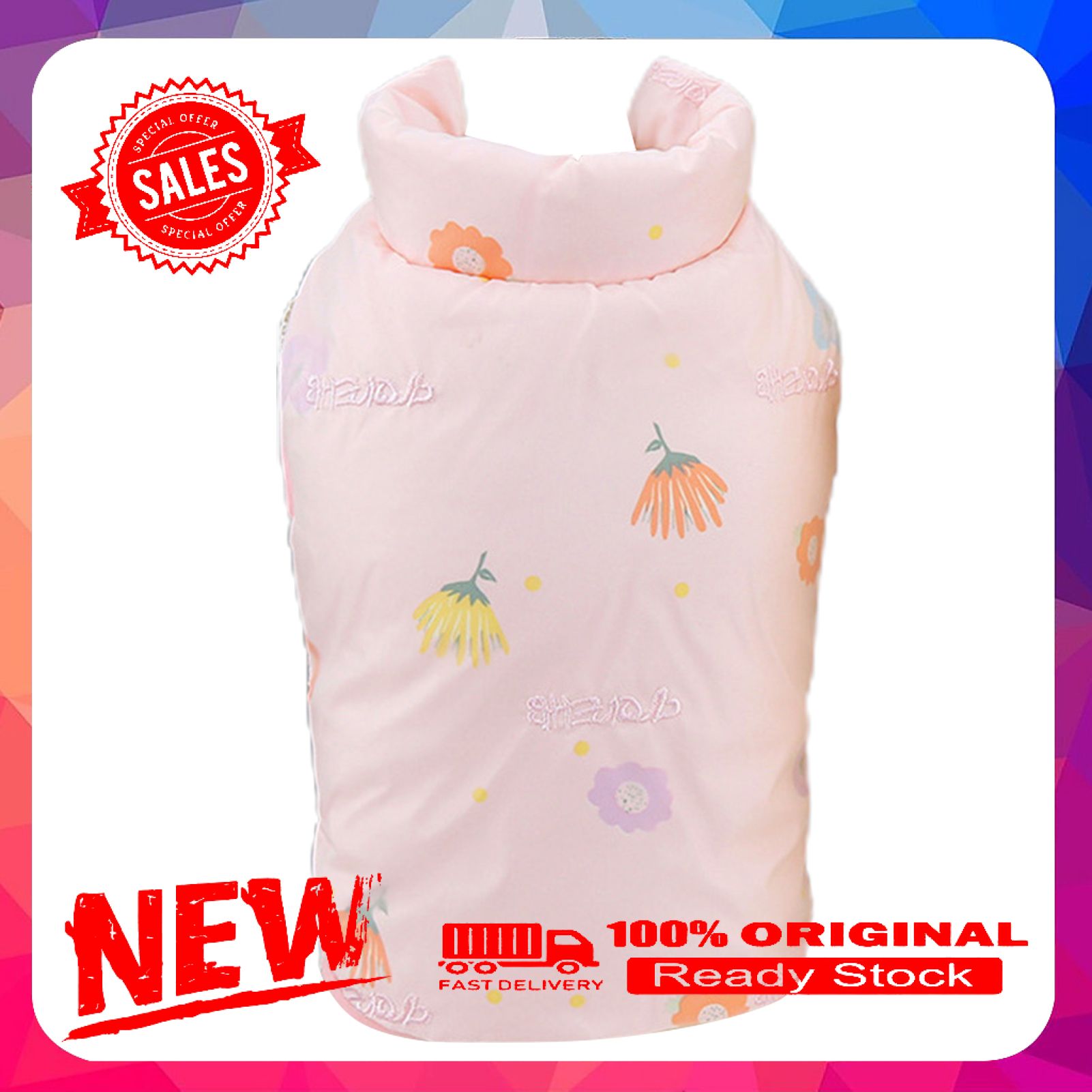 Pet Winter Vest Cartoon Print Non-sticky Hair Fashion Small Dog Vest Jacket Puppy Costume