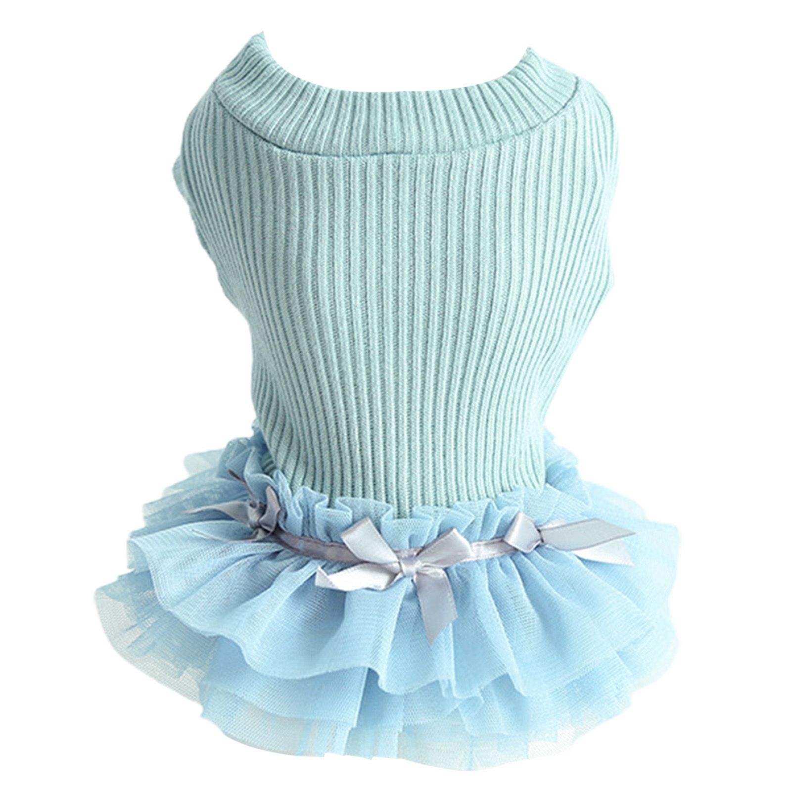 Pet Tutu Dresses Knitted Chic Close Fitting Pet Dress-up Apparel