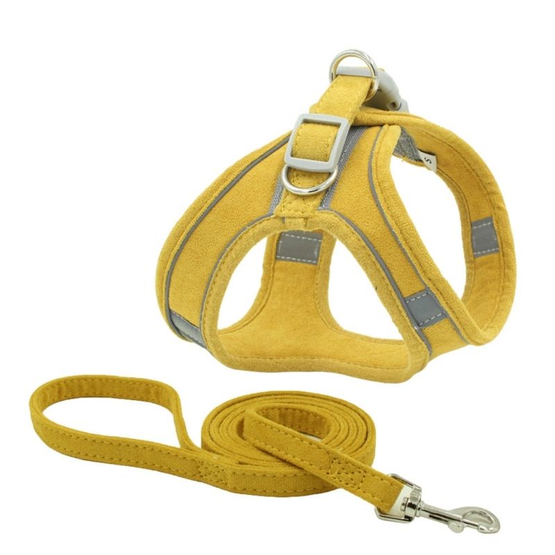 Pet Chest Harness Reflective And Breathable  Leash .Small  Vest Style Green XL