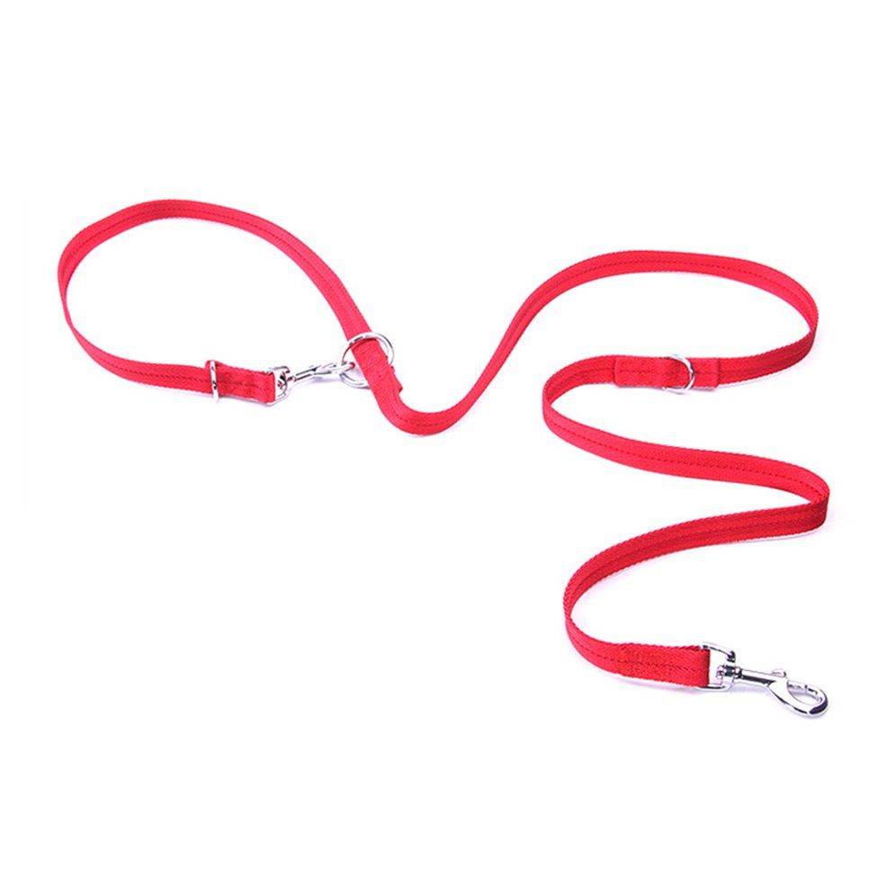 Two In One Nylon Adjustable Pet Traction Rope With Zinc Alloy Lock Catch