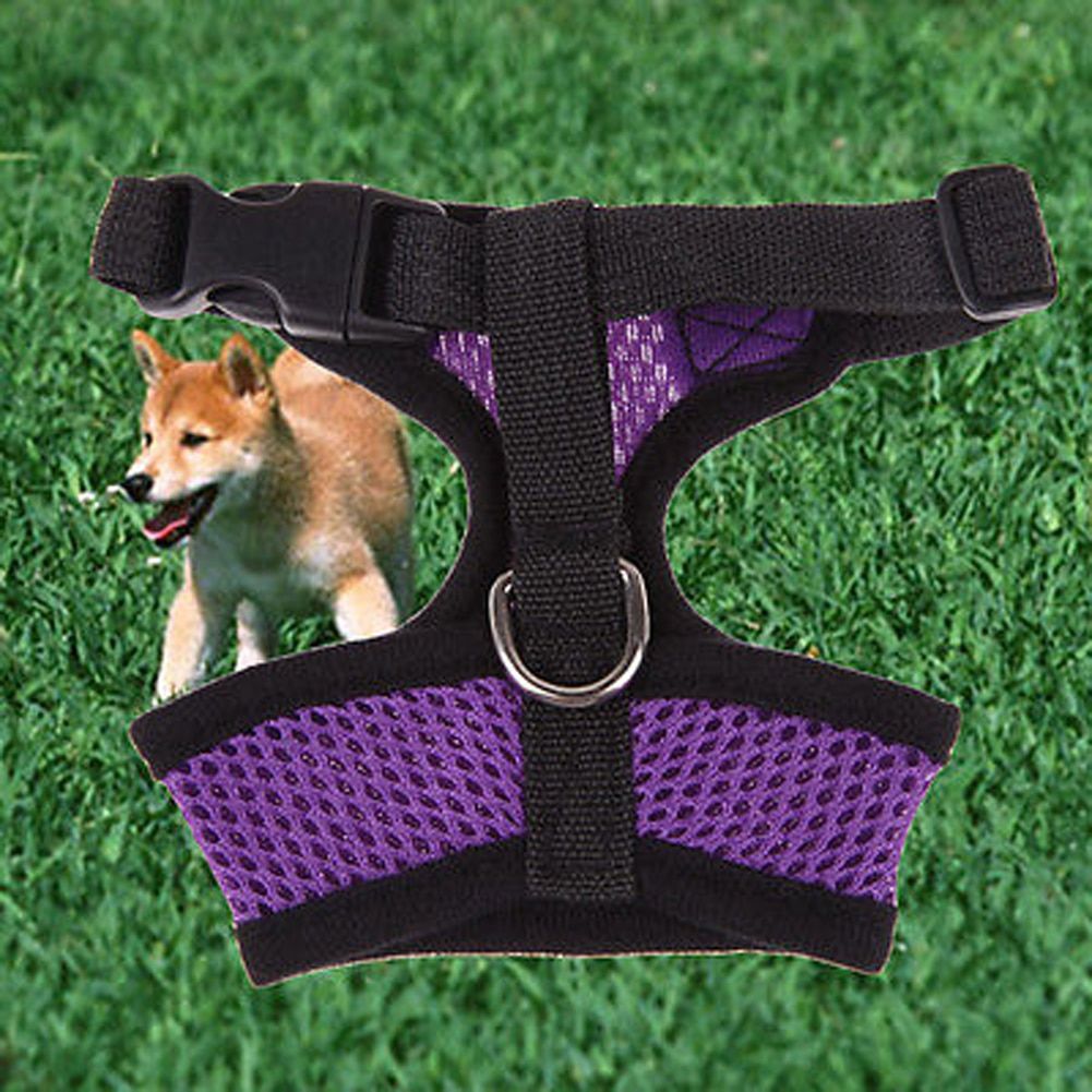 1PC Adjustable Soft Breathable  Harness Nylon Mesh Vest Harness for s Puppy Collar  Pet  Chest S Leash Wholesale