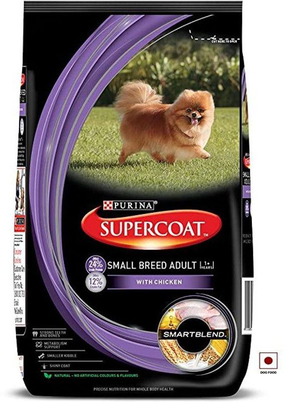 purina SUPERCOAT Adult Small Breed Dry Dog Food, Chicken, 3 kg Chicken 3 kg Dry Adult Dog Food