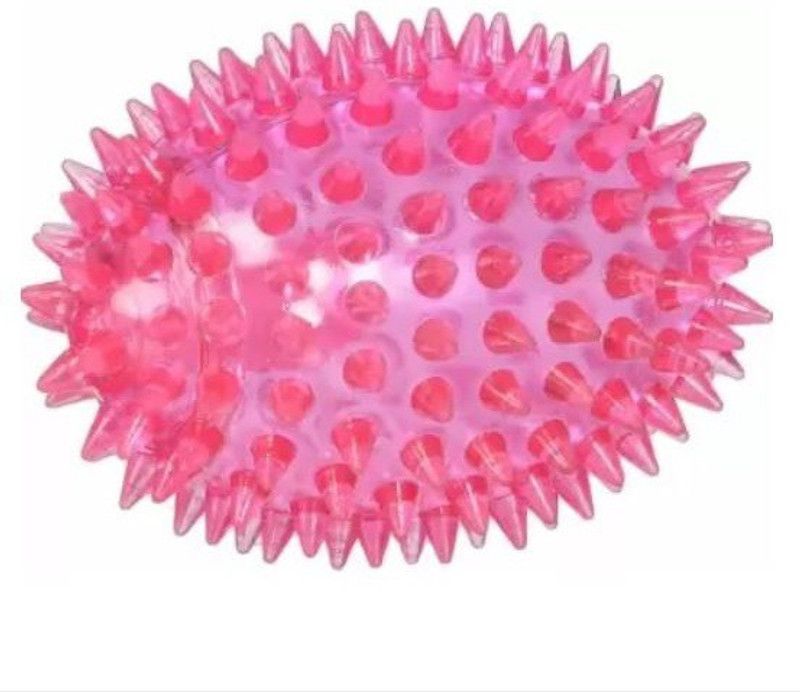 PSK PET MART Spiky Squeaker Football Dog Toy - Large, Cleans Teeth and Promotes Good Dental Rubber Chew Toy, Ball, Fetch Toy, Rubber Toy, Soft Toy, Squeaky Toy, Training Aid, Tough Toy For Dog & Cat